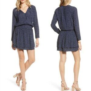 Rails Jasmine Navy Nora Mini Dress In Navy Blue White Stars | Large